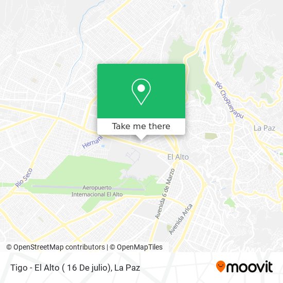 Tigo - El Alto ( 16 De julio) map