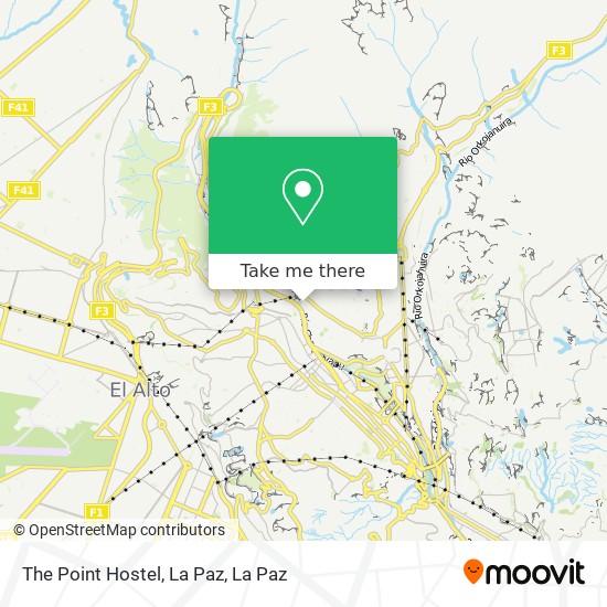 The Point Hostel, La Paz map