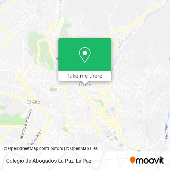 Colegio de Abogados La Paz map