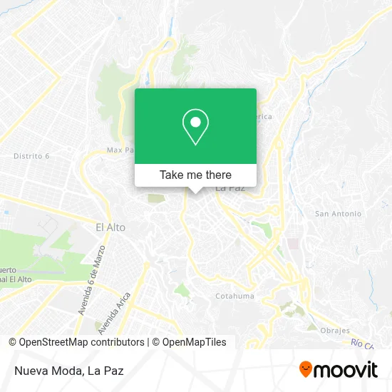 Nueva Moda map