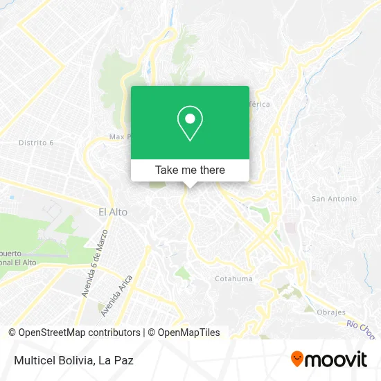 Multicel Bolivia map