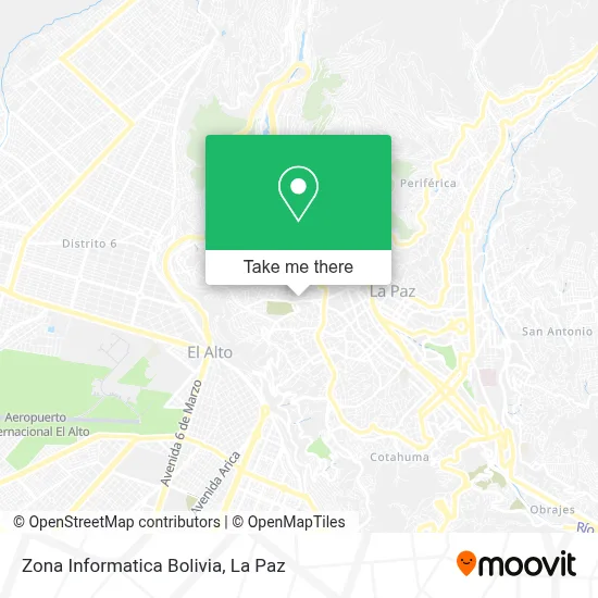 Zona Informatica Bolivia map