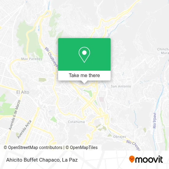 Ahicito Buffet Chapaco map