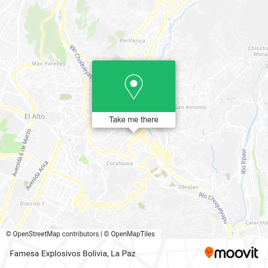 Famesa Explosivos Bolivia map