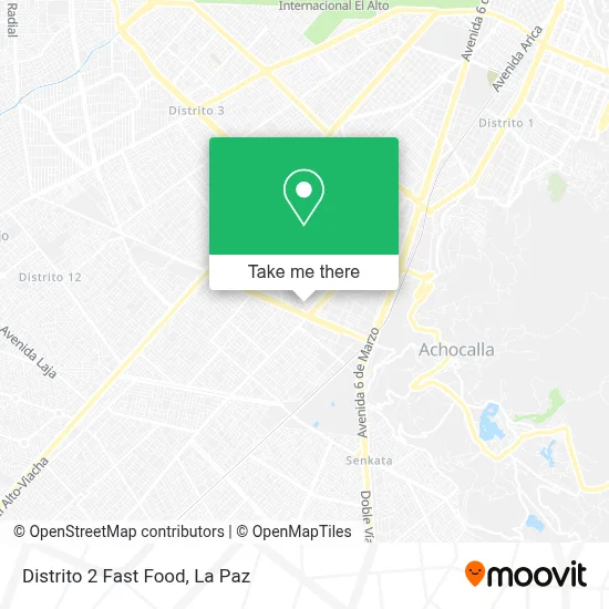 Distrito 2 Fast Food map