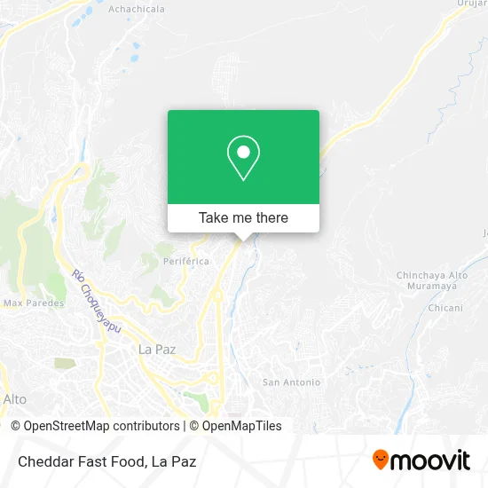 Cheddar Fast Food map