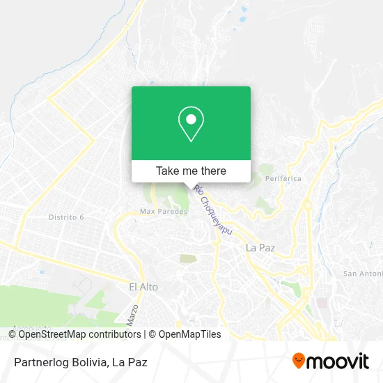 Partnerlog Bolivia map