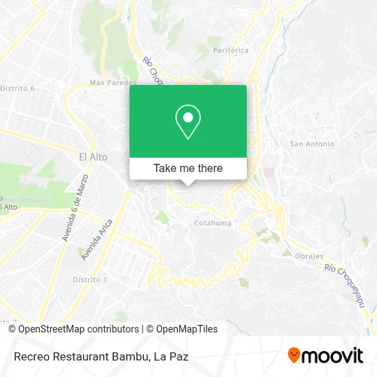 Recreo Restaurant Bambu map