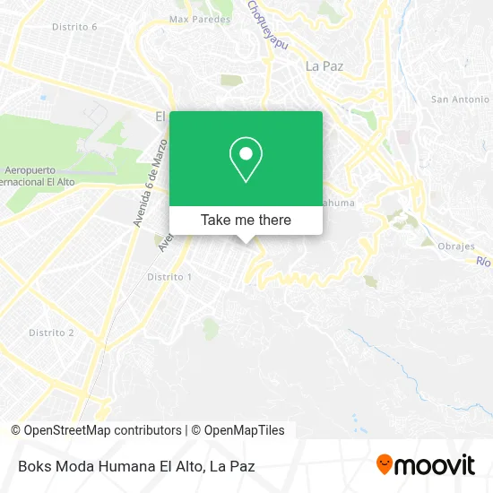 Boks Moda Humana El Alto map