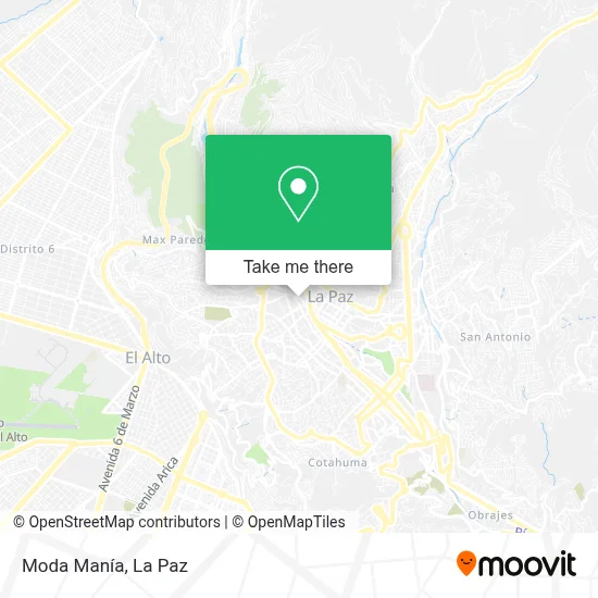 Moda Manía map