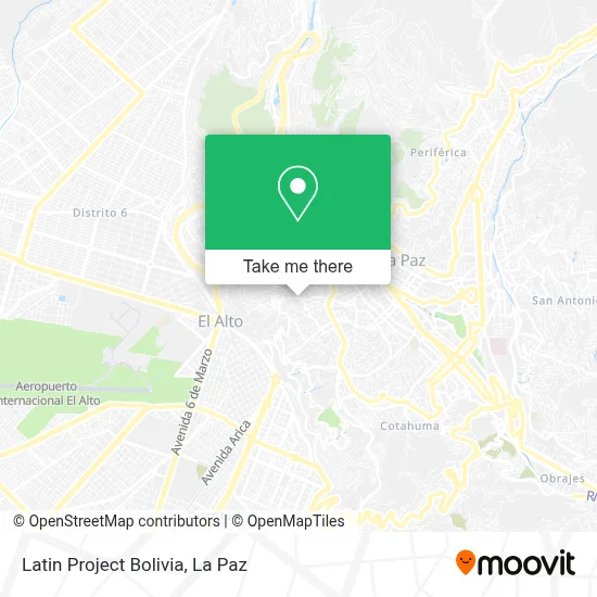Latin Project Bolivia map