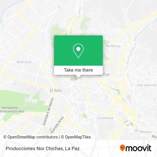 Producciones Nor Chichas map