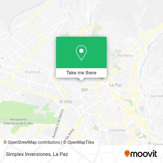 Simplex Inversiones map