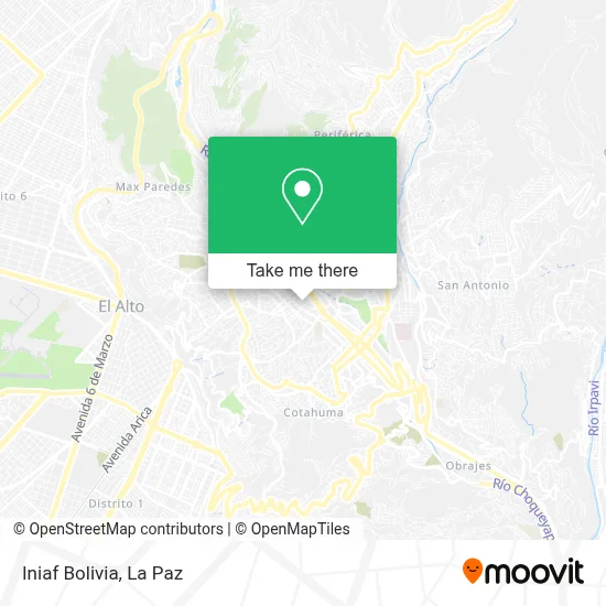 Iniaf Bolivia map