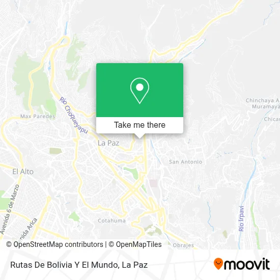 Rutas De Bolivia Y El Mundo map