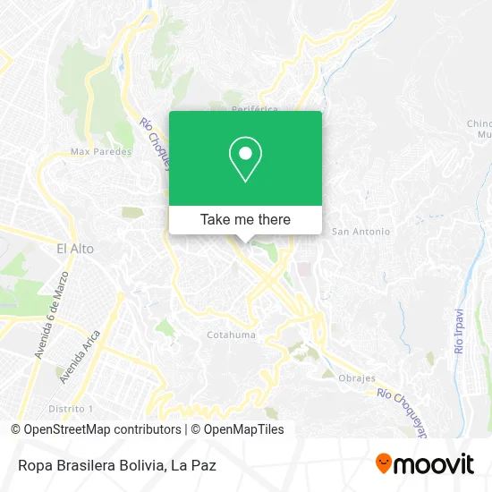 Ropa Brasilera Bolivia map