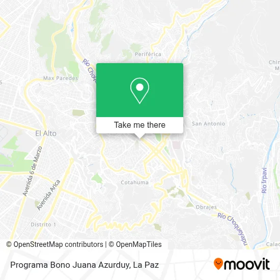 Programa Bono Juana Azurduy map