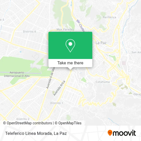 Teleferico Linea Morada map