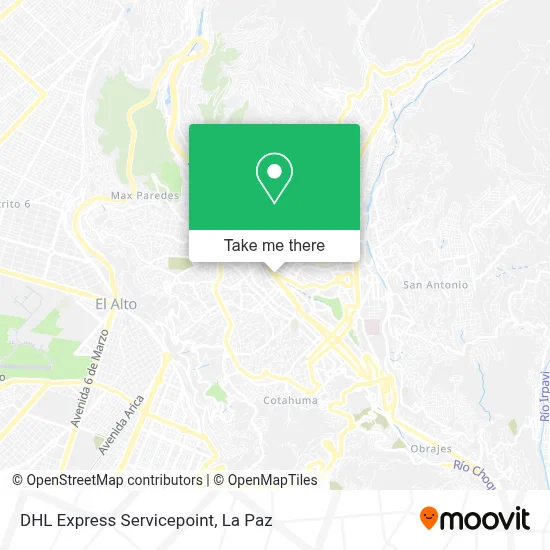 DHL Express Servicepoint map