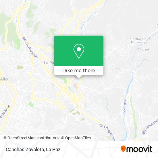 Canchas Zavaleta map