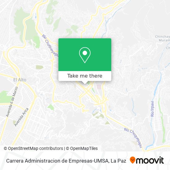 Carrera Administracion de Empresas-UMSA map