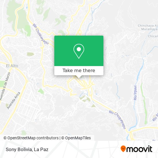 Sony Bolivia map