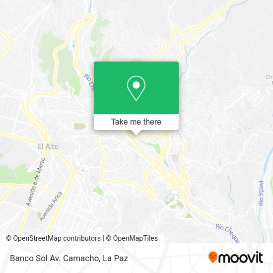 Banco Sol Av. Camacho map