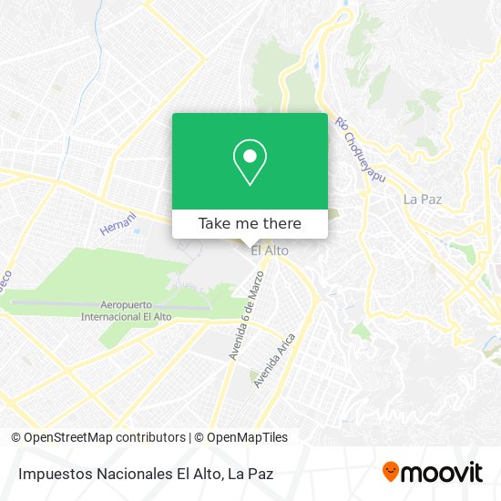 Impuestos Nacionales El Alto map