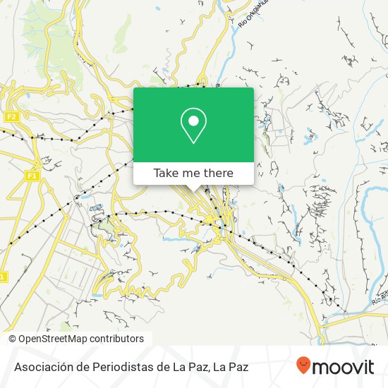 Asociación de Periodistas de La Paz map