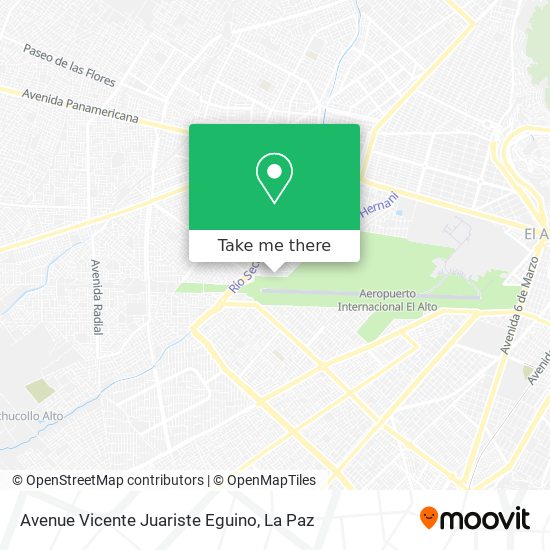 Avenue Vicente Juariste Eguino map