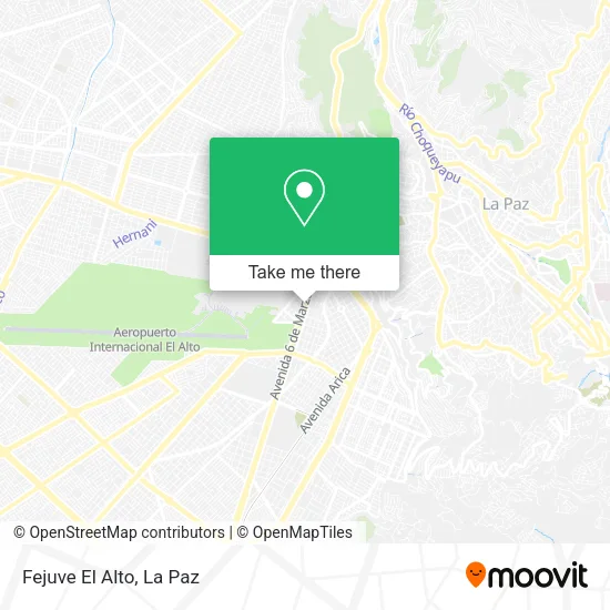 Fejuve El Alto map