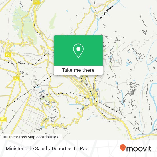 Ministerio de Salud y Deportes map