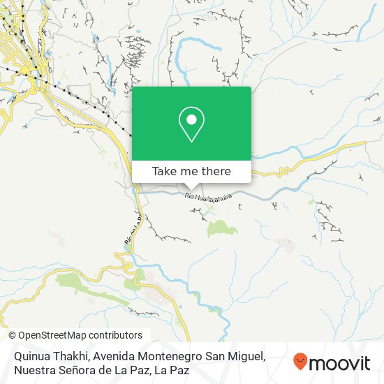 Quinua Thakhi, Avenida Montenegro San Miguel, Nuestra Señora de La Paz map