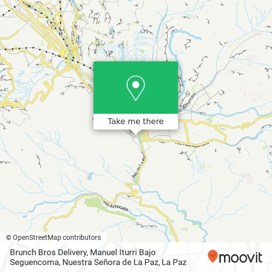 Brunch Bros Delivery, Manuel Iturri Bajo Seguencoma, Nuestra Señora de La Paz map