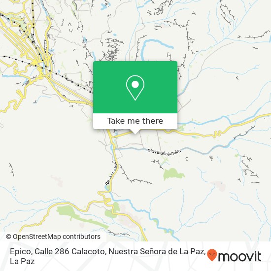 Epico, Calle 286 Calacoto, Nuestra Señora de La Paz map