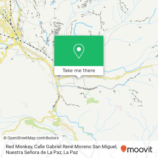 Red Monkey, Calle Gabriel René Moreno San Miguel, Nuestra Señora de La Paz map