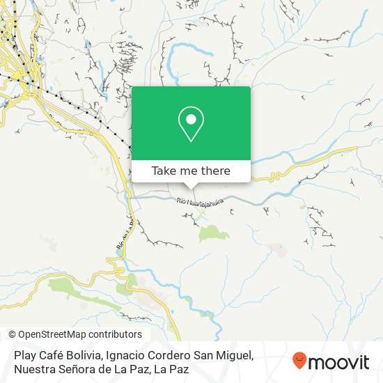 Mapa de Play Café Bolivia, Ignacio Cordero San Miguel, Nuestra Señora de La Paz