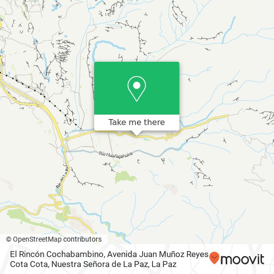 El Rincón Cochabambino, Avenida Juan Muñoz Reyes Cota Cota, Nuestra Señora de La Paz map