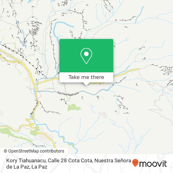 Kory Tiahuanacu, Calle 28 Cota Cota, Nuestra Señora de La Paz map