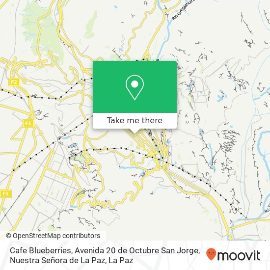 Cafe Blueberries, Avenida 20 de Octubre San Jorge, Nuestra Señora de La Paz map