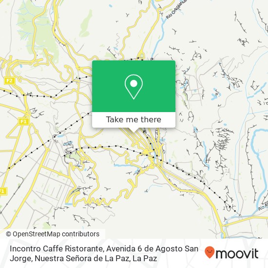 Incontro Caffe Ristorante, Avenida 6 de Agosto San Jorge, Nuestra Señora de La Paz map
