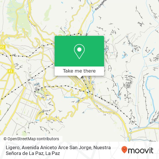 Ligero, Avenida Aniceto Arce San Jorge, Nuestra Señora de La Paz map