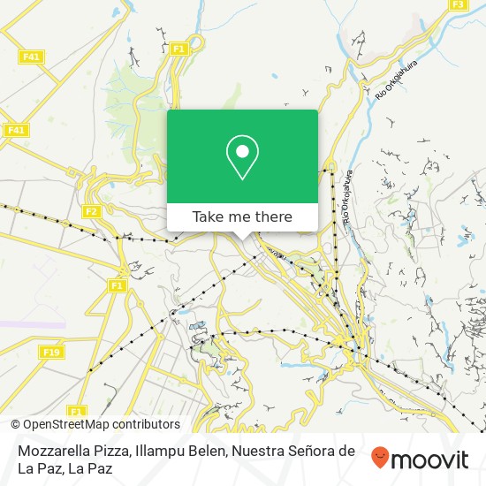Mozzarella Pizza, Illampu Belen, Nuestra Señora de La Paz map