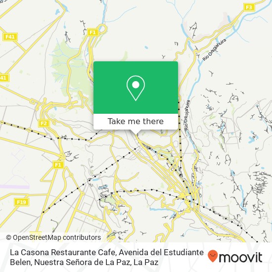 La Casona Restaurante Cafe, Avenida del Estudiante Belen, Nuestra Señora de La Paz map