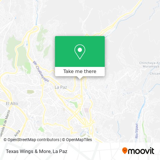 Mapa de Texas Wings & More