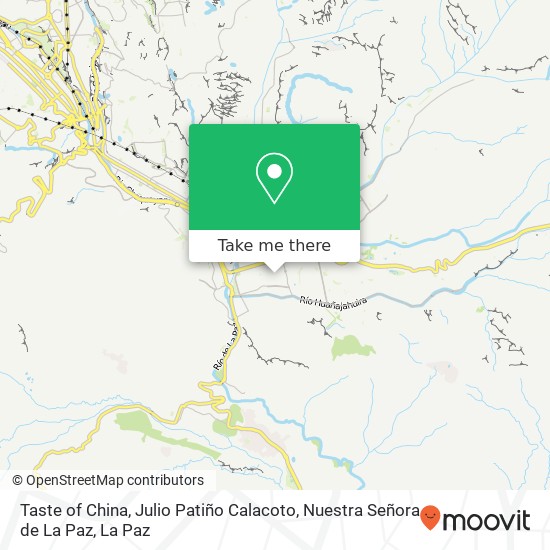 Taste of China, Julio Patiño Calacoto, Nuestra Señora de La Paz map