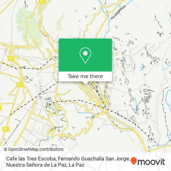 Cafe las Tres Escoba, Fernando Guachalla San Jorge, Nuestra Señora de La Paz map