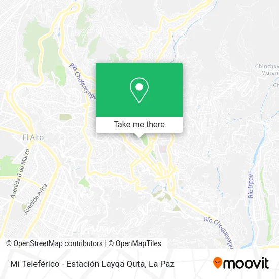 Mapa de Mi Teleférico - Estación Layqa Quta