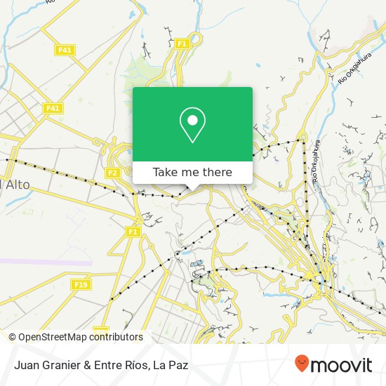 Juan Granier & Entre Ríos map