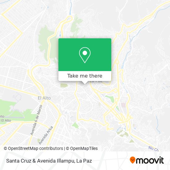 Santa Cruz & Avenida Illampu map